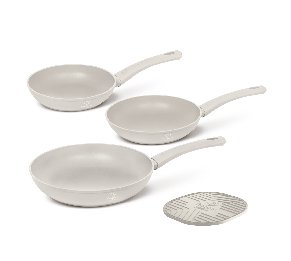 סט 3 מחבתות TitanPro בציפוי תלת־שכבתי – אינדוקציה